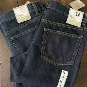 2 Pairs Crazy 8 Boys 14 Husky Jeans NWT